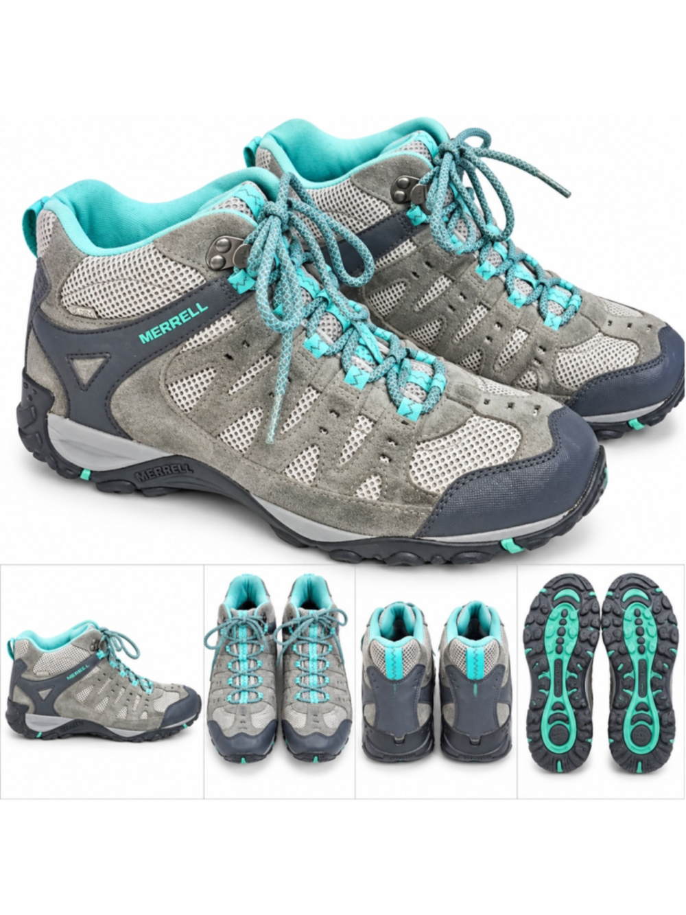 Merrell Accentor 2 Mid Womens 10 Waterproof Hiking Boots Sedona Atlantis